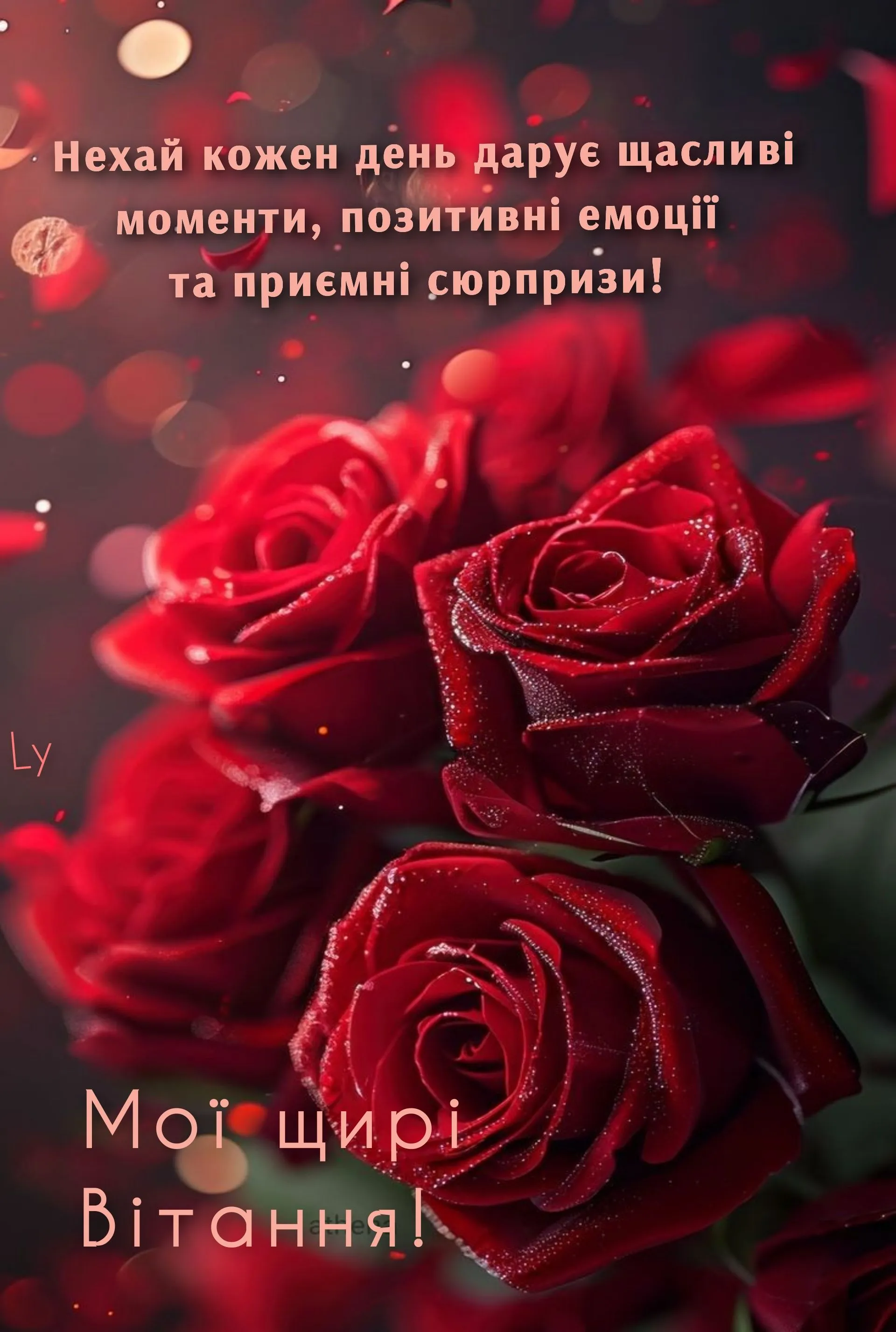 Естетична листівка з днем народження - з красивими словами, для Viber і Telegram Естетична листівка з днем народження - з красивими словами, для Viber і Telegram